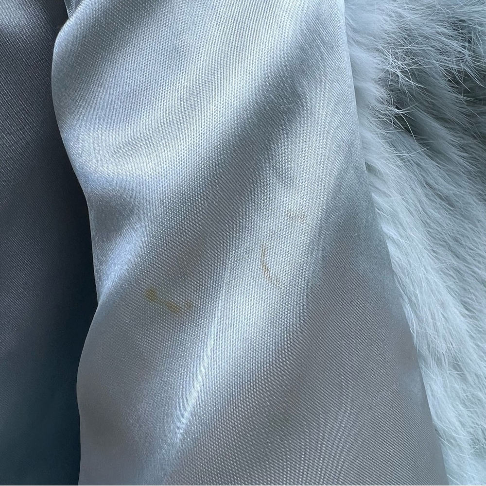Bebe Real Rabbit Fur Blue Jacket - Picture 10 of 10
